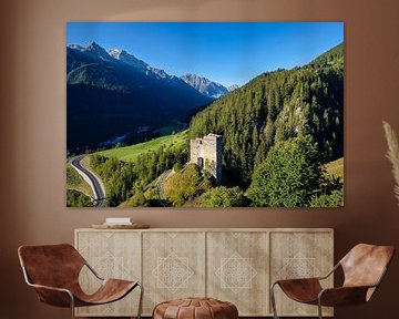 Berge in der Nähe des Dorfes Ramosch im Unterengadin (Graubünden, Schweiz) von Chris Rinckes