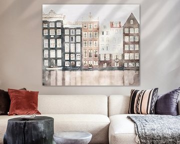 Amsterdam Aquarel van Bright Designs