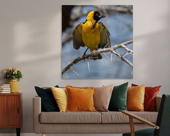 Voorbeeld van het werk in een kamer