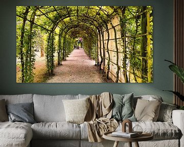 Chemin de jardin couvert vers le jardin du château d'Arcen sur Digital Art Nederland