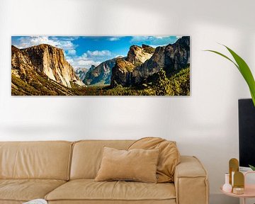 Panorama landscape tunnel view Yosemite National Park California USA by Dieter Walther