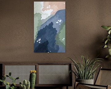 Forest view - Modern abstract van Studio Hinte