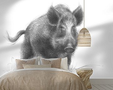 The wild boar, guardian of the forest by Adriana Müller