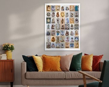 collage madonna maria beeldjes van Yke de Vos