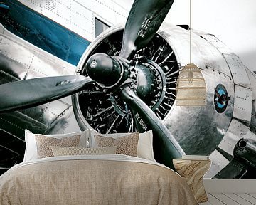 Douglas DC-3 vintage propeller airplane ready for take off by Sjoerd van der Wal Photography