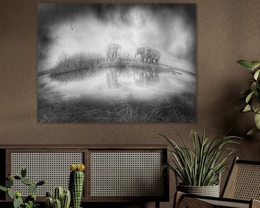 Voorbeeld van het werk in een kamer