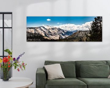 Panorama Landschap Rotsen en Coniferen bij Tioga Pass in Yosemite National Park California USA van Dieter Walther