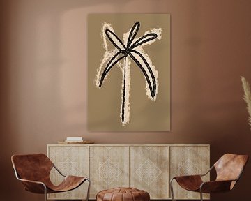 Black palm tree illustration abstract by Esmeé Kiewiet