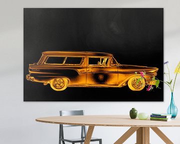 Gouden klassieke Amerikaanse station auto van Humphry Jacobs