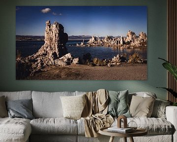 Limestone Tuff Formation at Natron Lake Mono Lake in Sierra Nevada California USA by Dieter Walther