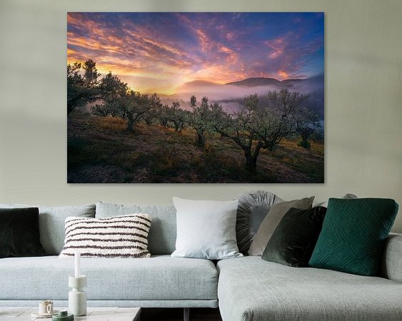 Voorbeeld van het werk in een kamer