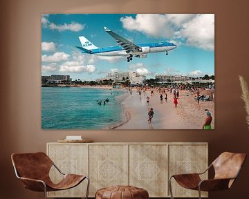 KLM vliegtuig Sint Maarten Maho Beach van Jessey Duinkerken