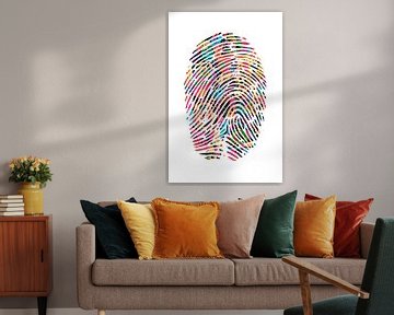 Leaf colorful Fingerprints of Your Life van Harry Hadders