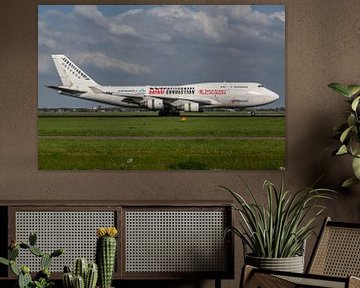 Safari Connection! The Boeing 747-400F of MartinAir Cargo (the PH-MPS) has landed on the Polderbaan. by Jaap van den Berg