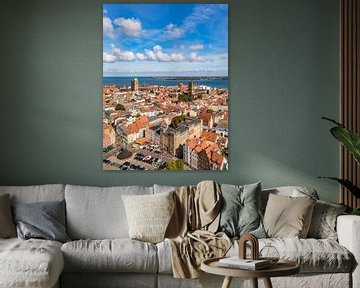 Vieille ville de Stralsund au bord de la mer Baltique sur Werner Dieterich