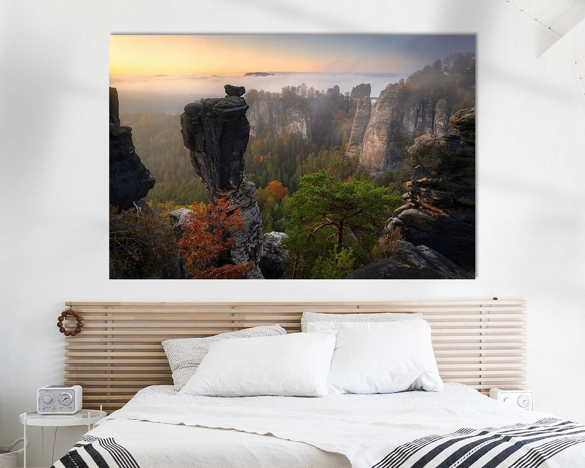 Voorbeeld van het werk in een kamer