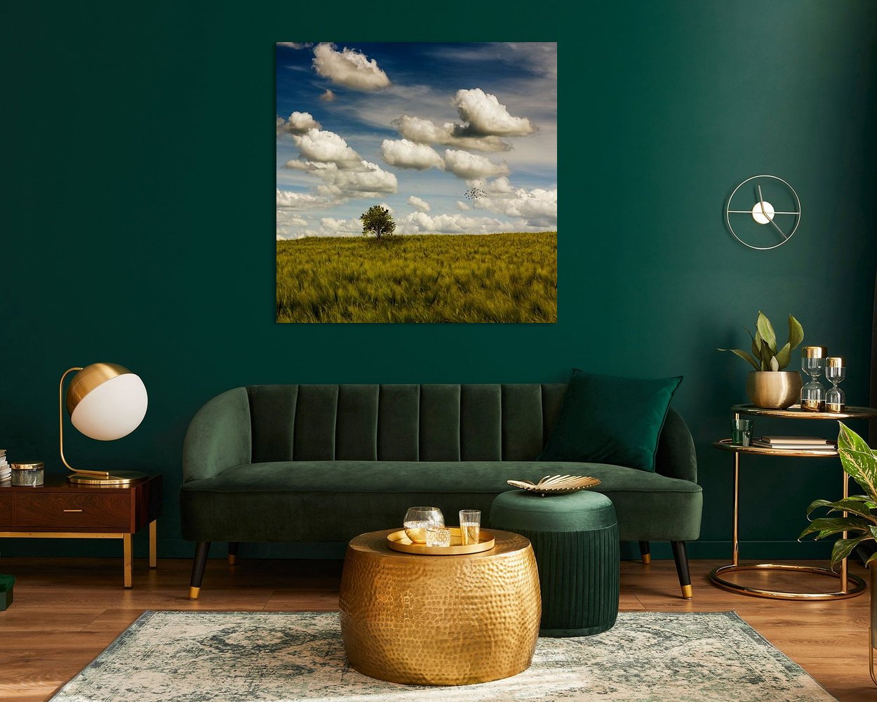 Voorbeeld van het werk in een kamer
