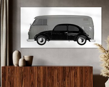 VW Bus T1 panel van and VW Beetle by aRi F. Huber