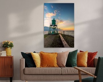 Harbor light lighthouse of Stavoren during sunset by KB Design & Photography (Karen Brouwer)
