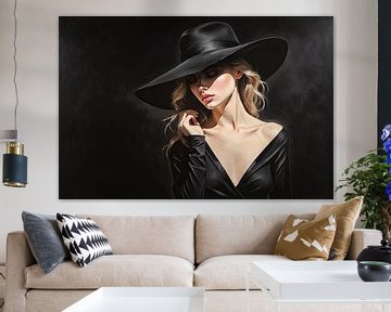 Lady in black, an elegant portrait