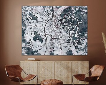 Kaart van Wolfsberg in de stijl 'White Winter' van Maporia