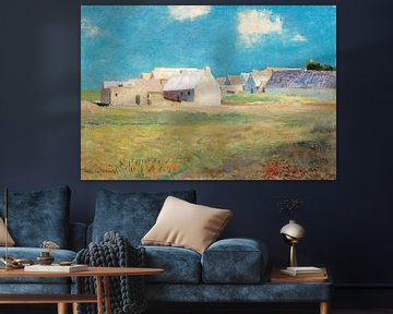 Dorp in Bretagne door Odilon Redon van Studio POPPY