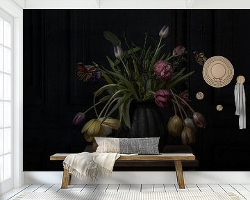 Bloemen in vaas van Christa van Gend