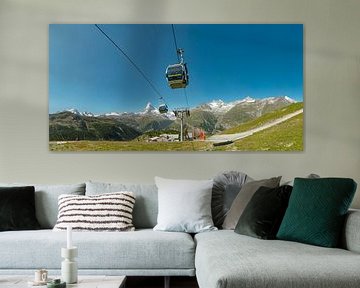 Seilbahn Sunnegga - Rothorn, Matterhorn, Zermatt, Wallis, Schweiz von Rene van der Meer