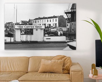 The Coffee Spot in zwart wit | Haarlem | Nederland van Sanne Dost