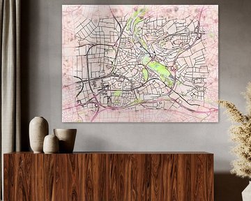 Map of Waiblingen with the style 'Soothing Spring' by Maporia