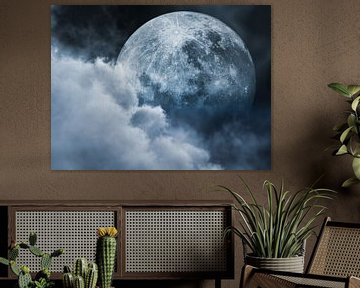 De maan achter de wolken van Max Steinwald