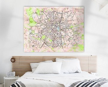 Carte de Nordhorn avec le style 'Soothing Spring' sur Maporia