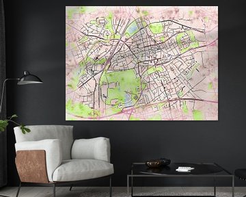 Map of Gladbeck with the style 'Soothing Spring' by Maporia