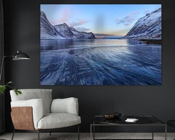Patronen in fjord Noorwegen van Karla Leeftink