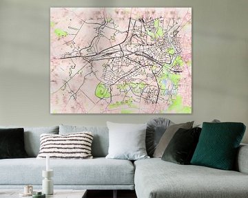 Carte de Görlitz avec le style 'Soothing Spring' sur Maporia