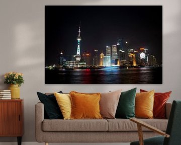 Night Skyline Shanghai, Chine sur Joke Van Eeghem