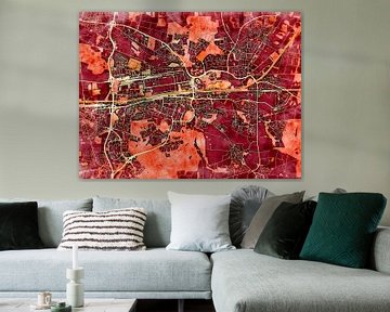 Carte de Wolfsburg avec le style 'Amber Autumn' sur Maporia