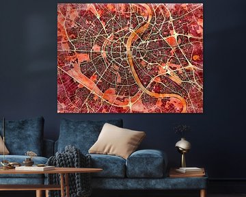 Carte de Köln avec le style 'Amber Autumn' sur Maporia