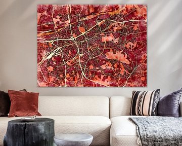 Map of Herne with the style 'Amber Autumn' by Maporia