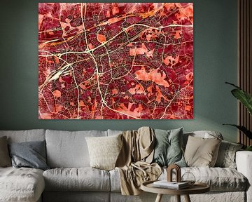Kaart van Herne in de stijl 'Amber Autumn' van Maporia