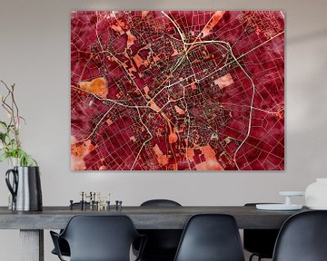 Kaart van Düren in de stijl 'Amber Autumn' van Maporia