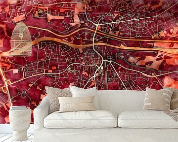 Kaart van Dorsten in de stijl 'Amber Autumn'