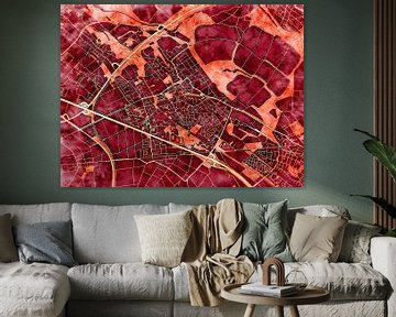 Kaart van Bergheim in de stijl 'Amber Autumn' van Maporia
