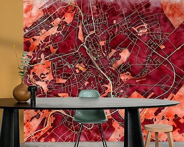 Kaart van Stolberg (Rheinland) in de stijl 'Amber Autumn'