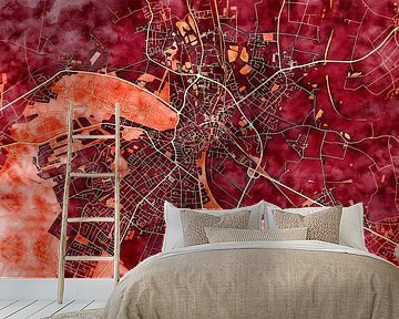 Kaart van Kleve in de stijl 'Amber Autumn'