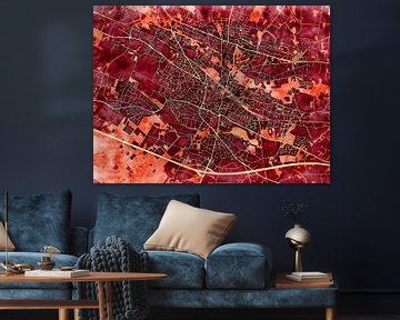 Kaart van Ibbenbüren in de stijl 'Amber Autumn' van Maporia