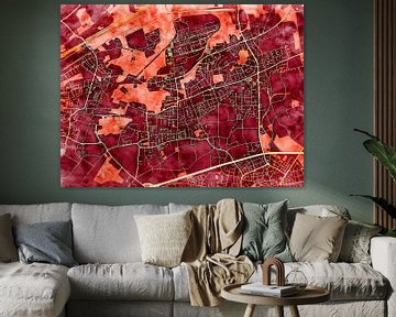 Kaart van Bergkamen in de stijl 'Amber Autumn' van Maporia