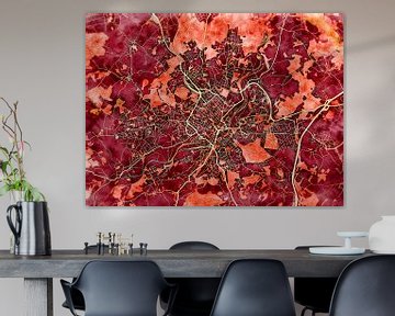 Kaart van Plauen in de stijl 'Amber Autumn' van Maporia