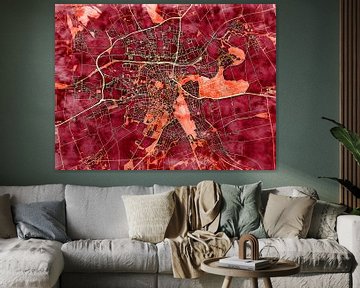 Carte de Weimar avec le style 'Amber Autumn' sur Maporia