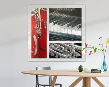 Collage aus Musikinstrumenten von Irene Polak